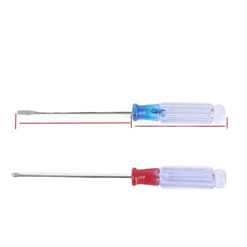 Wholesale crystal screwdrivers, 3MM small screwdrivers, transparent handles, small screwdrivers, cross-shaped and flat-head mini screwdrivers Item Picture