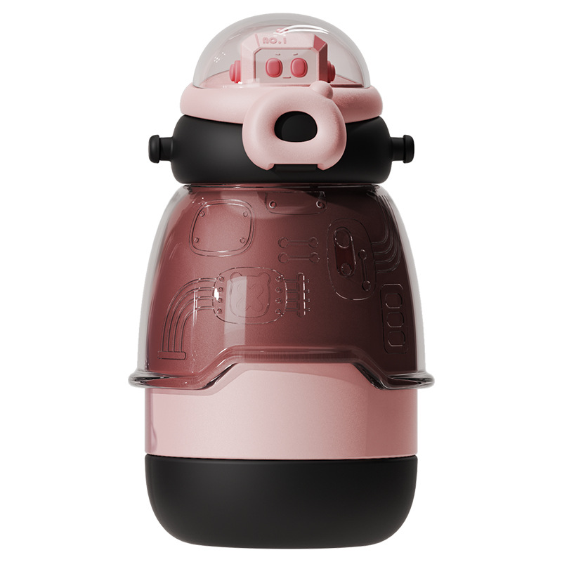 High-appearation-level large-capacity cups, portable large-belted cups, cute insulated cups, cartoon children's water cups, and straw-carrying cups Item Picture