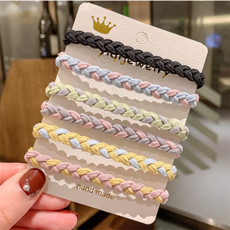 Wholesale of leather bands, hair ties and hair bands. Simple woven hair ties with high elasticity and high ponytail. Summer hair ties and bracelets that don't tighten the head full figure
