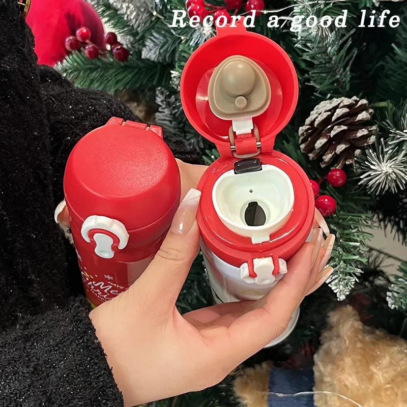 Christmas stainless steel insulated cups, portable cartoon gifts for female and male couples, water cups, Christmas cups 304 Application Scenario