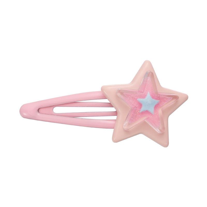 ins Dopamine Girl Star Hairpin bb Clip Sweet Girl y2k Five-pointed Star Side Hairpin Versatile and cute headwear for girls Item Picture