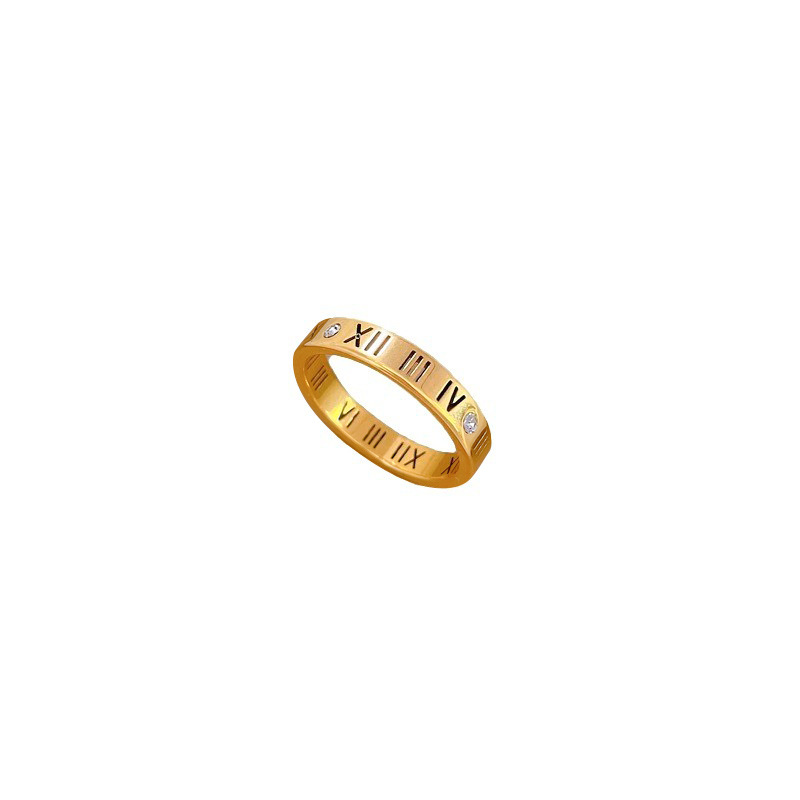 【 Non-fading 】 Minimalist text titanium steel cold style dance ring for men and women, trendy and simple food rings on Instagram Item Picture