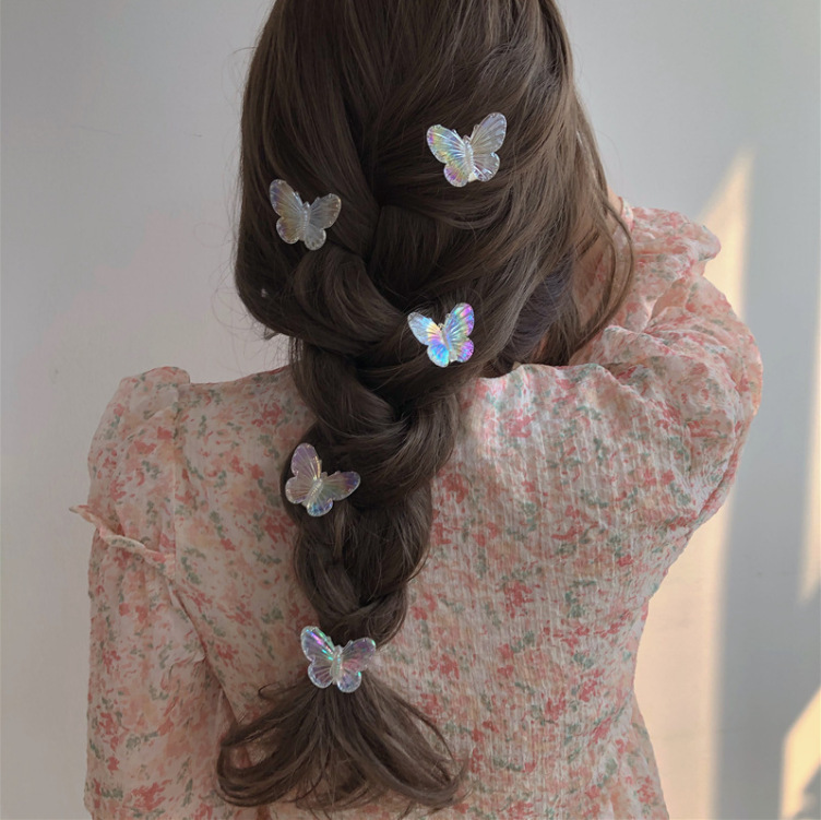 Sweet plastic mermaids, butterfly hair clips, fairy side clips, broken bangs clips, duckbill clips, hair accessories and headwear full figure