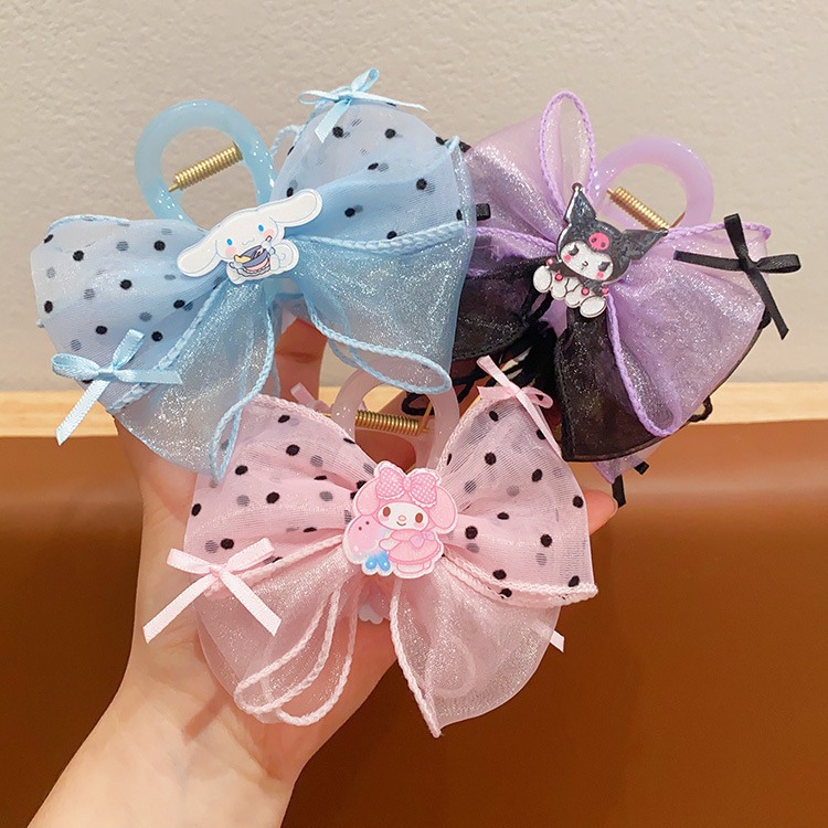 Children's cartoon grab clip, super cute and adorable Sanrio updo headwear for girls, baby bangs without damaging hair, hair accessory and hair clip Specification drawing