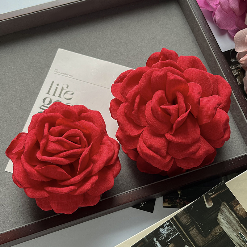 Rose flower grabber women's 2024 new high-end high-end large hairpin, shark clip headpiece at the back of the head full figure