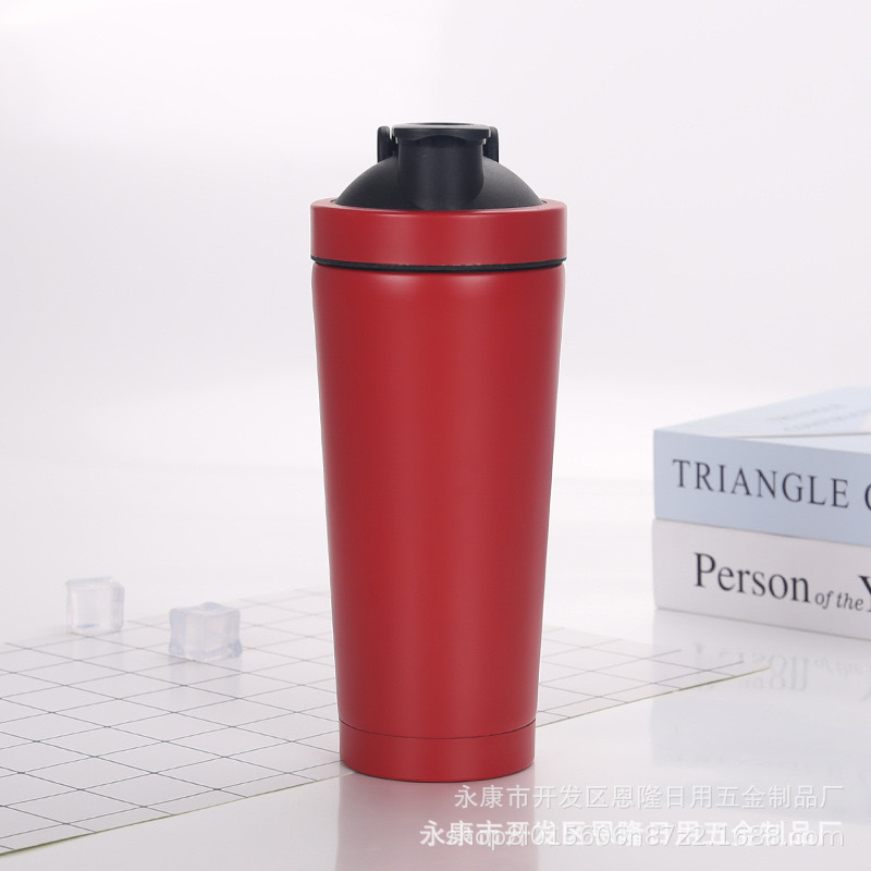 Hot-selling stainless steel protein powder shaker cups, double-layer vacuum insulated cups, outdoor fitness water bottles in stock for foreign trade details Picture