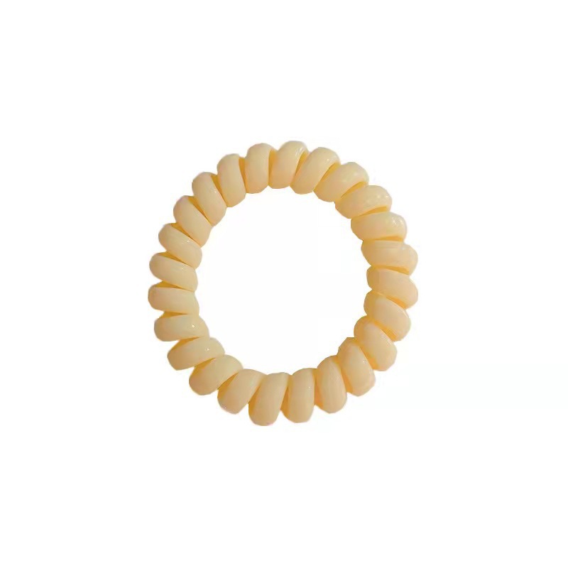New Korean milkshake color telephone line, green hair band, colorful hair tie, simple hair tie, hair band, basic hair accessory for women Item Picture