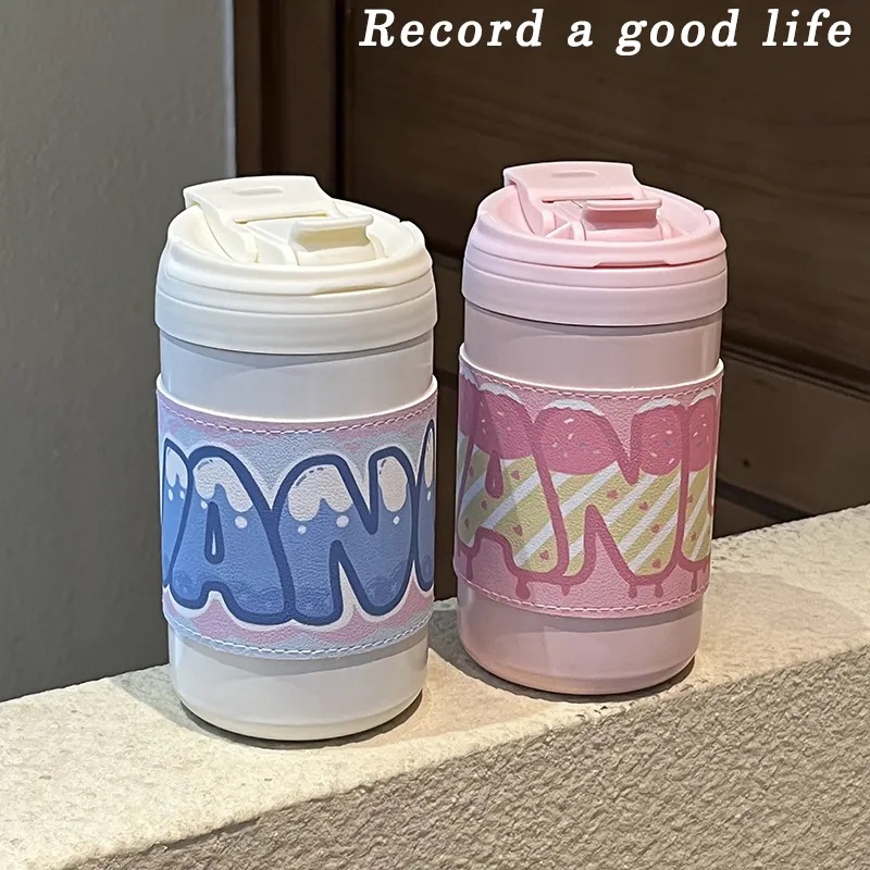 2024 New high-end straw cup, Korean style, high appearance level, portable large-capacity cold and heat preservation insulated cup, women's water cup details Picture