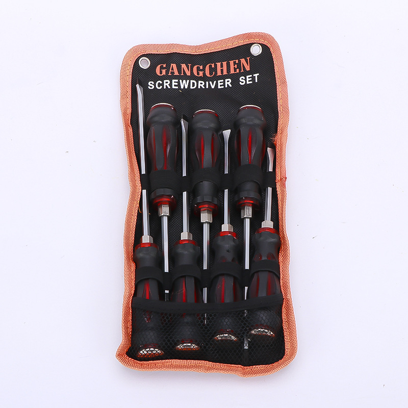 Gangchen Wholesale 7-piece set of through-hole screwdrivers, flat-head cross-head strong magnetic screwdriver undefined