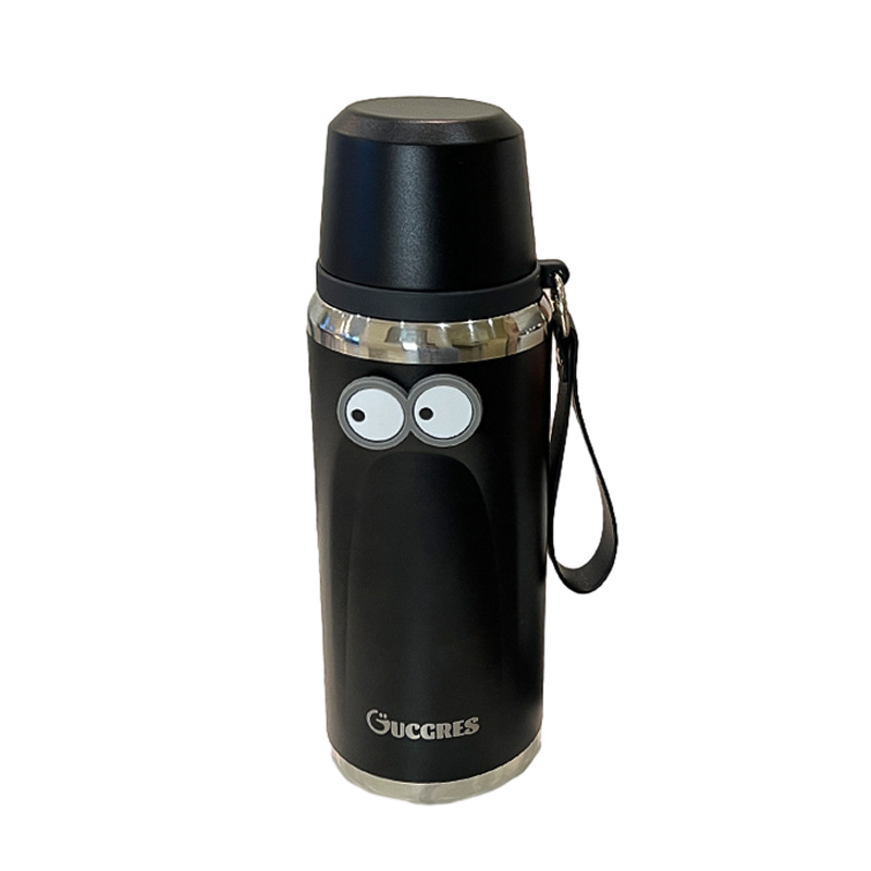 Portable stainless steel tea brewing cup, high appearance level water cup, office cup, large-capacity outdoor water bottle, thickened insulated cup Item Picture