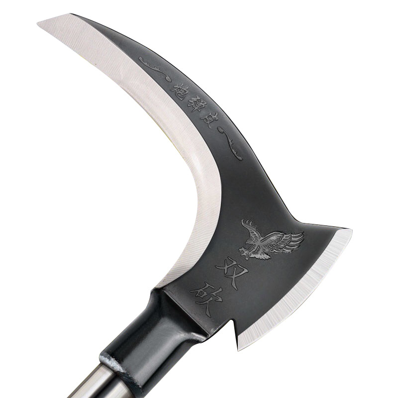 Double-cut sickle, agricultural knife for harvesting straw, cutting grass, chopping branches and firewood, manganese steel, one-piece consignment Application Scenario
