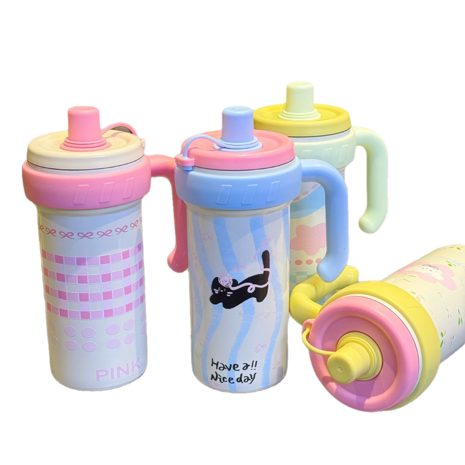 The new ice King cup, a giant female cup with a high level of appearance, a large-capacity insulated cup and a cold preservation straw cup Item Picture