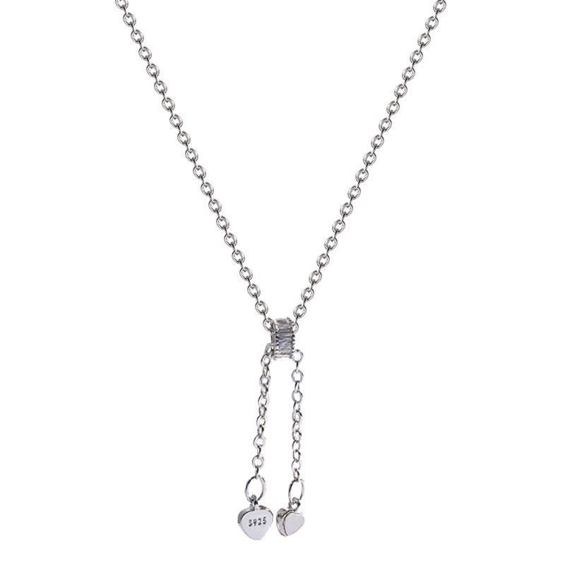 Shell heart titanium steel necklace for women, light luxury, niche design, high-end feel, best-selling tassel collarbone chain necklace accessory Item Picture