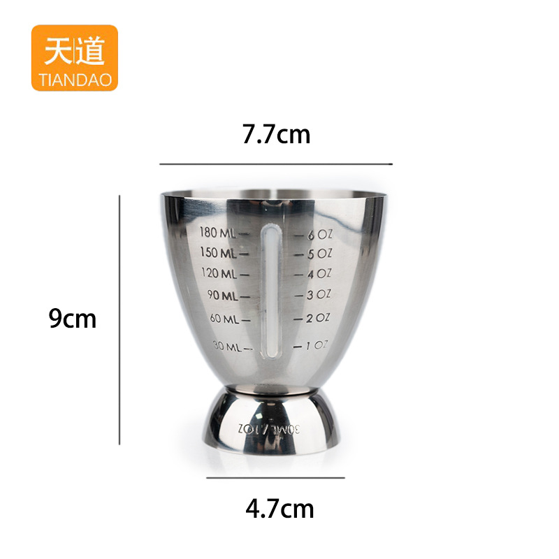 304 stainless steel measuring cup, egg-shaped ounce cup, bar bartender, measuring glass with scale, 180ml magic measuring cup details Picture