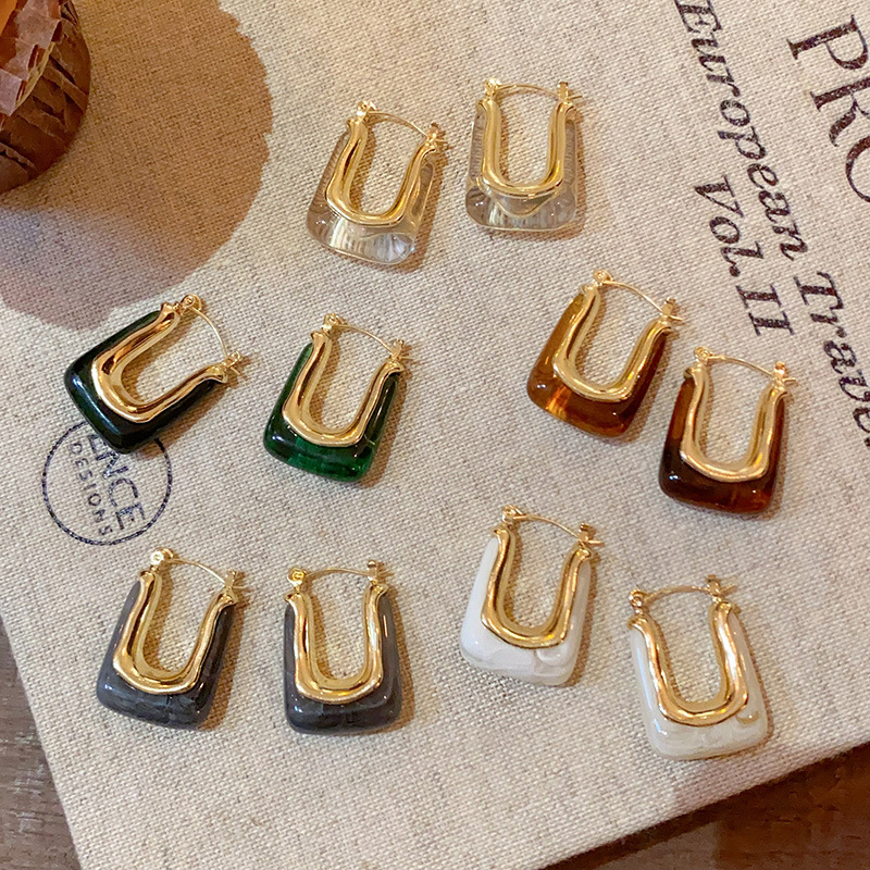 European and American trendy and individualistic U-shaped earrings for women, versatile and elegant, cold style ear buckles, trendy and stylish, internet-famous earrings Application Scenario