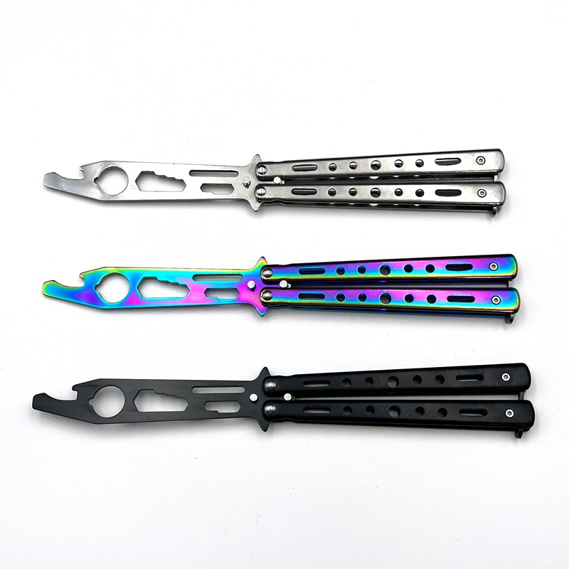 Multi-functional butterfly swing knife, uncut portable folding fancy practice knife, bottle opener, wrench, screwdriver in stock Item Picture