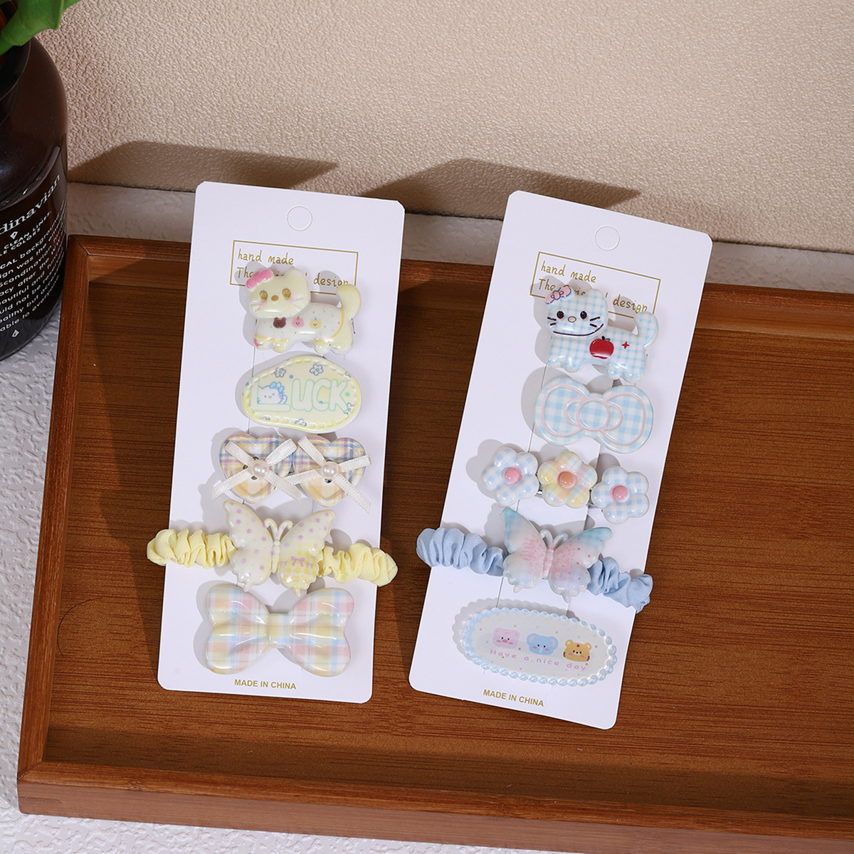 Children's cartoon hair clips, baby bb clips, girls' hair ties, headwear, cute back of the head, side clips of bangs, acrylic Specification drawing