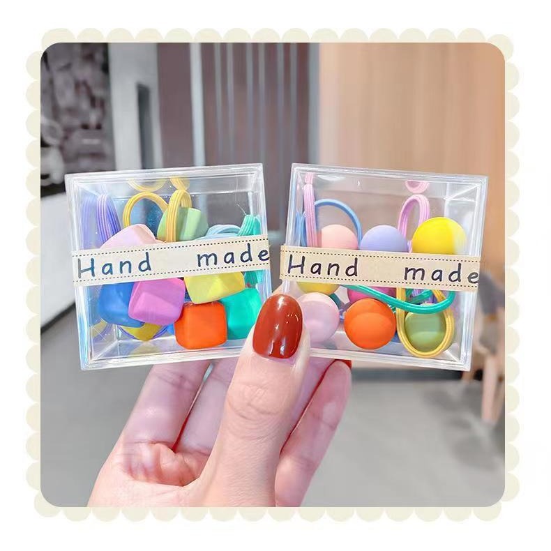 10 sets of children's headbands in summer candy color, small rubber bands, girls' hair ties, children's hair won't hurt, girls' hair bands are cute Application Scenario