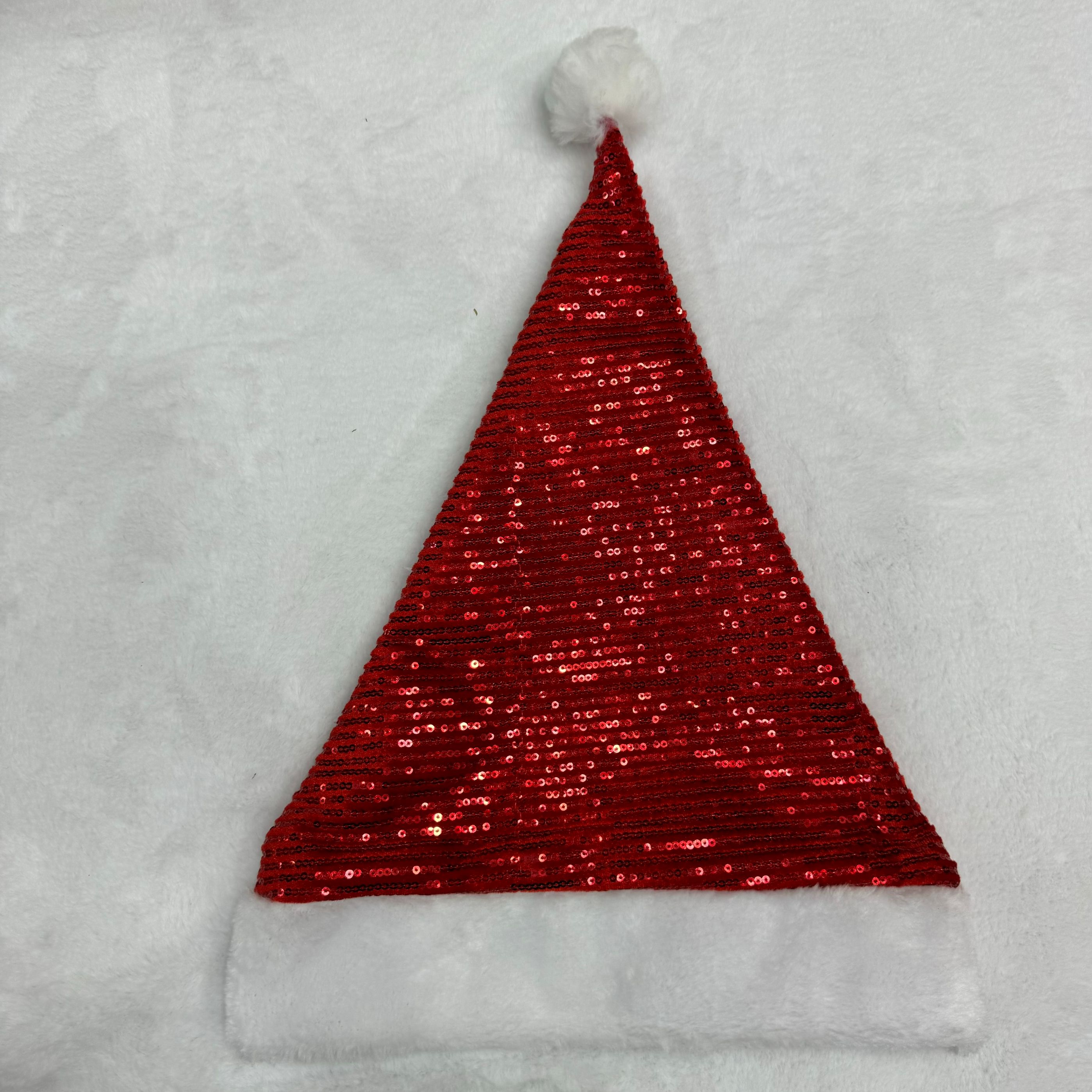 Sequined polka dot Christmas hats, high-end gold, silver, blue and red Christmas hats, Christmas party supplies, decorated colorful hats