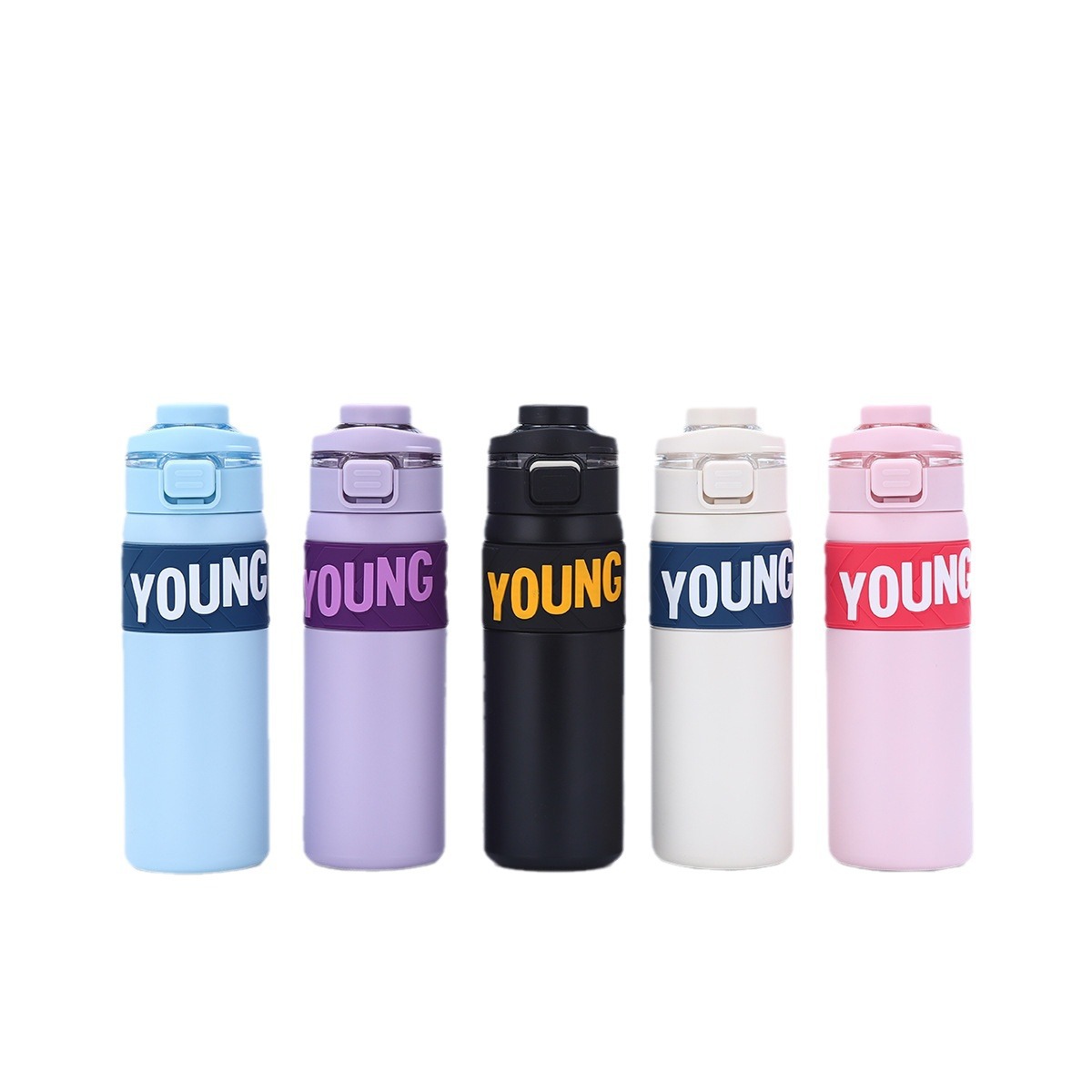304 stainless steel vacuum double-drinking student insulated cup, high appearance level sports water cup, bouncing cup, portable water bottle customization Item Picture