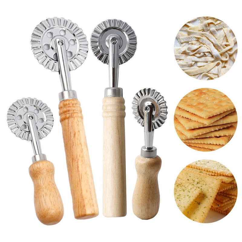 Lace roller cutter, a diy handmade baking tool for the kitchen, with a zinc alloy oak handle and a fancy roller cutter details Picture