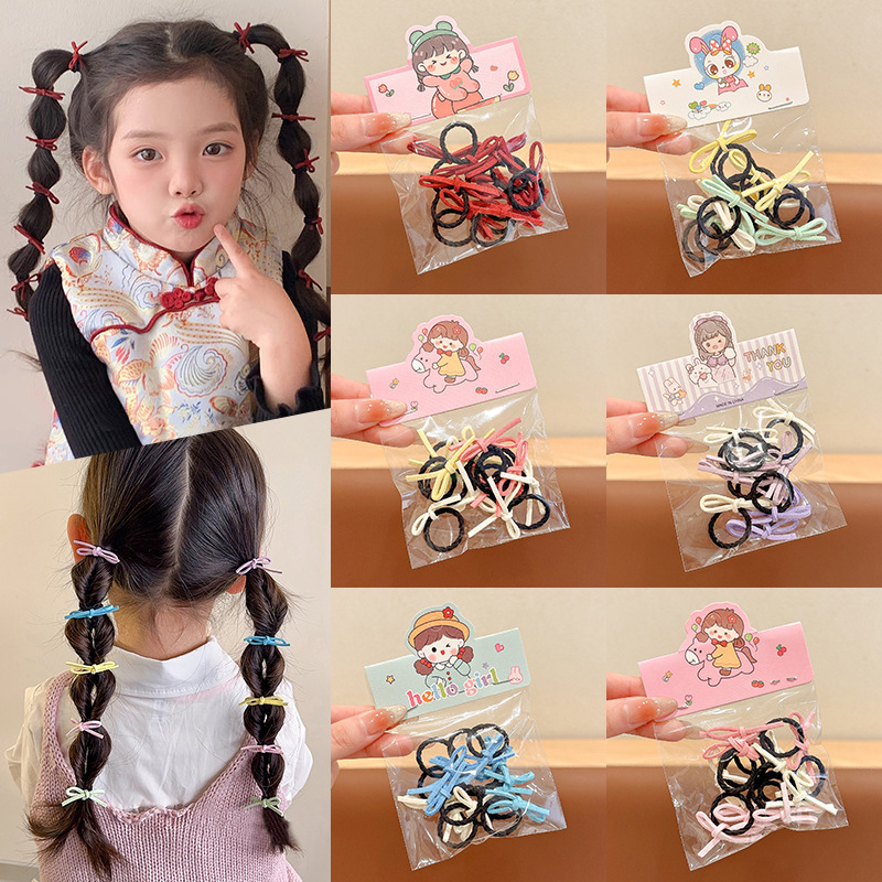 Children's bow hair tie, hair band, hair tie, hair band, hair accessory, leather case, hair accessory, small chanel-style hair tie full figure