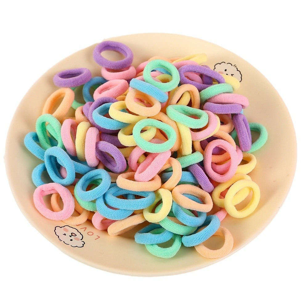 Children's rubber bands do not hurt hair. Girls tie their hair with rubber bands. Little babies' hair ties. High-elasticity towel hair ties. Headwear Item Picture