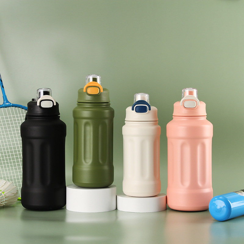 2023 New large-capacity insulated cup, 316 stainless steel men's outdoor sports insulated cup, ton ton pot, handle water bottle details Picture