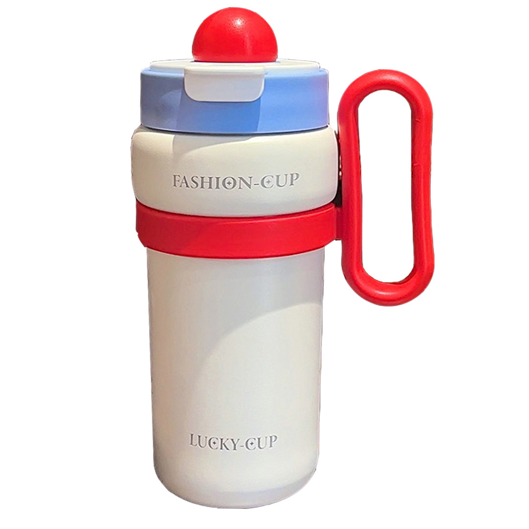 Large-capacity dopamine ice cup, office and home handle insulated cup, portable stainless steel, high appearance level, double drinking cup Item Picture