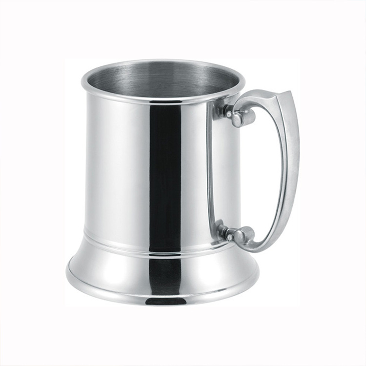 Stainless steel double-layer beer mug, 500ml, cocktail, cola, coffee, cold drink cup, restaurant and bar wine ware Item Picture