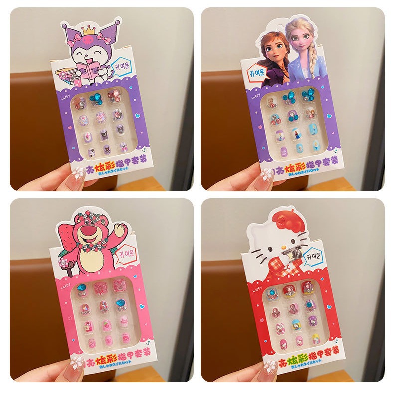 Sanrio series nail stickers for children, exquisite nail stickers, cute Kuromi Meretti nail stickers for kids Specification drawing