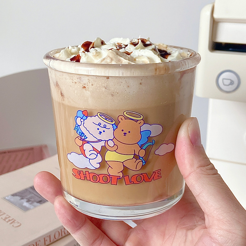Korean InS-style glass cold brew coffee large-capacity drinking cup, rabbit water cup, glass cup details Picture