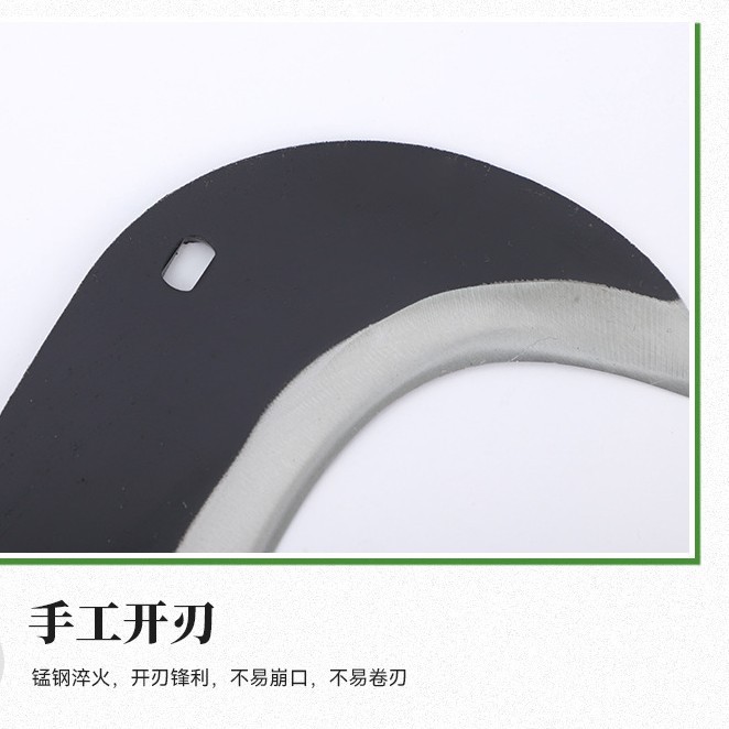 Manganese steel woodcutting knife, field tree cutting knife, firewood knife, firewood splitting knife, road opening knife, sickle, sharp grass cutting knife, curved knife, agricultural tools Application Scenario