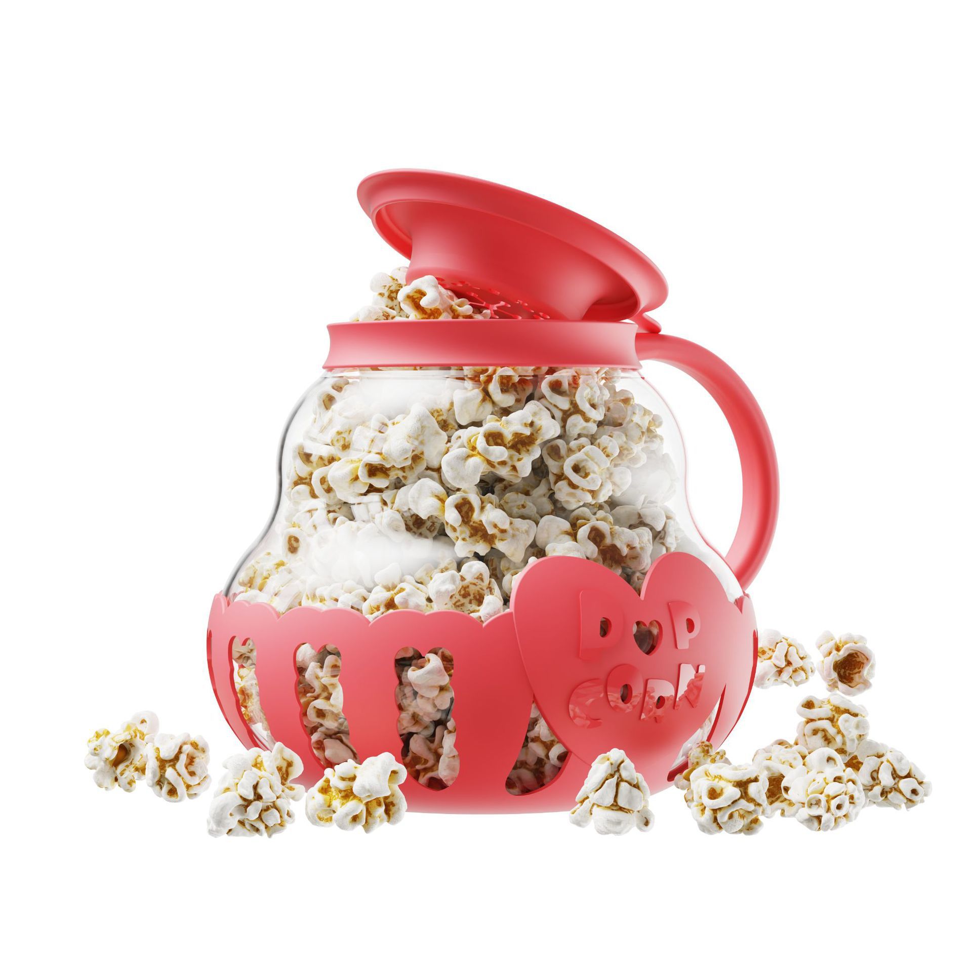 Amazon's best-selling microwave glass popcorn jar 3QT popcorn is homemade from TEMU popcorn pot full figure