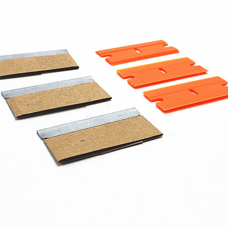 Plastic and metal single-sided security blades, mobile phone repair tools, car window tinting, lens and glass cleaning manufacturers supply Specification drawing