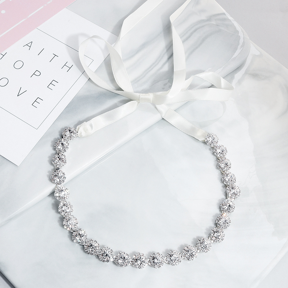 Bridal headband, European and American daily accessories, ins, versatile for children and adults, floral rhinestone headband, wedding dress headwear details Picture
