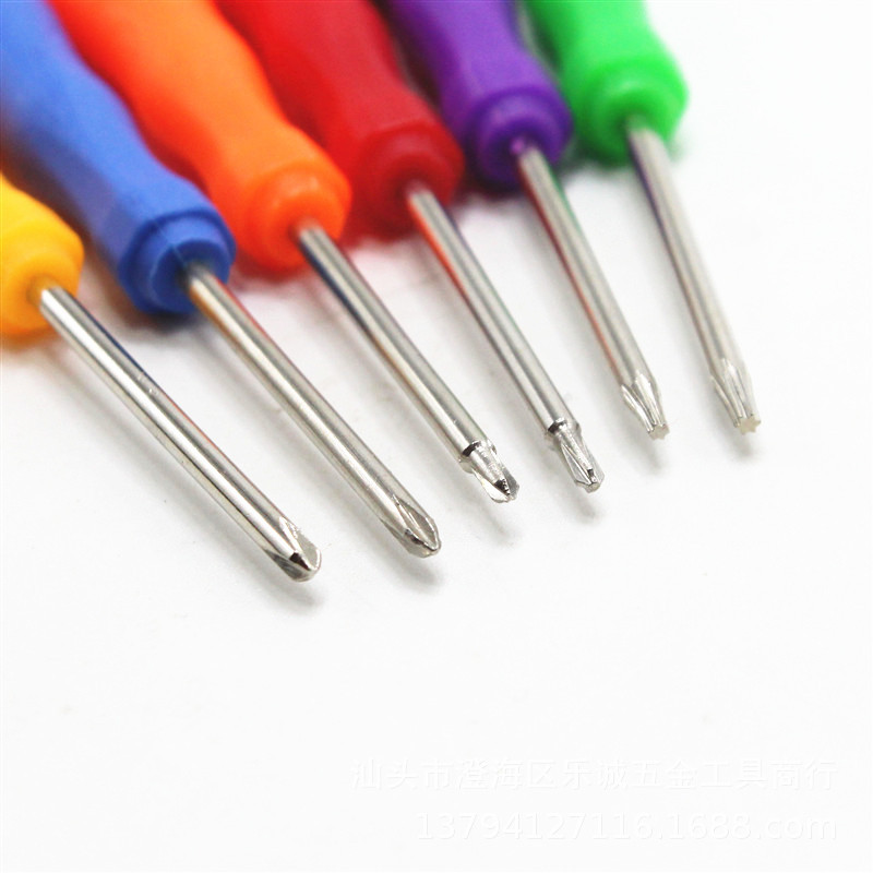 Wholesale of mobile phone repair color small screwdrivers, multiple models of cross-shaped disassembly tools, and multi-functional screwdrivers from the manufacturer details Picture