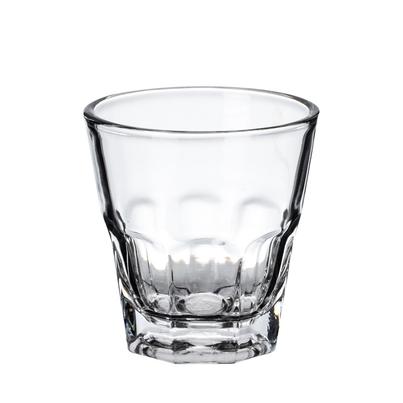Beer mugs, bar KTV durable tempered glass cups, home tea cups, octagonal tempered cups, whisky glasses Item Picture