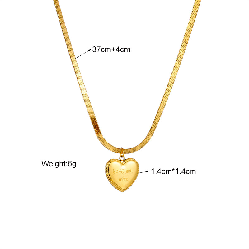 The love heart-shaped pendant titanium steel collarbone chain is a simple, versatile and high-end snake chain necklace with a unique European and American fashion design Application Scenario