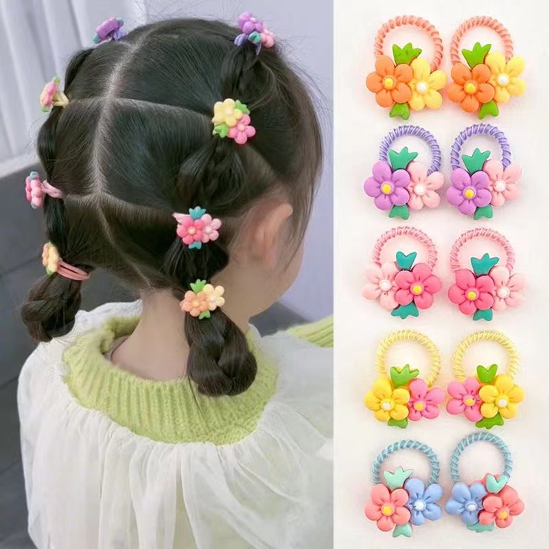 Children's rubber bands, cute hair bands, hair accessories, hair ties, girls' hair ties, babies' hair ties, flower cartoon hair rubber bands, headwear full figure