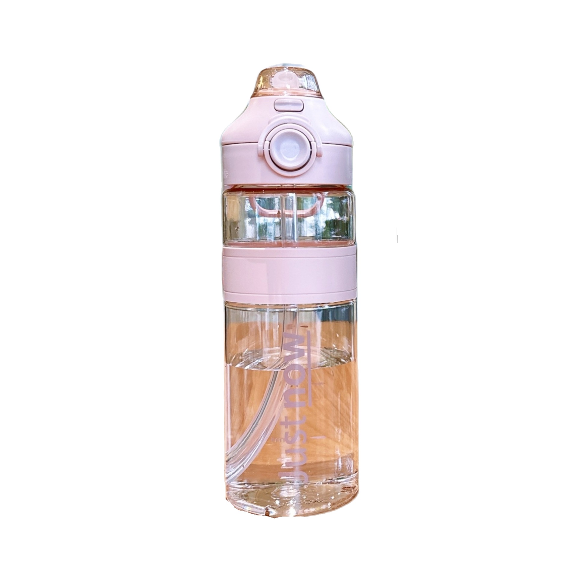 Wholesale of simple sports water bottles, double-drinking multi-functional fitness straw cups with scales, outdoor student and adult plastic cups Item Picture