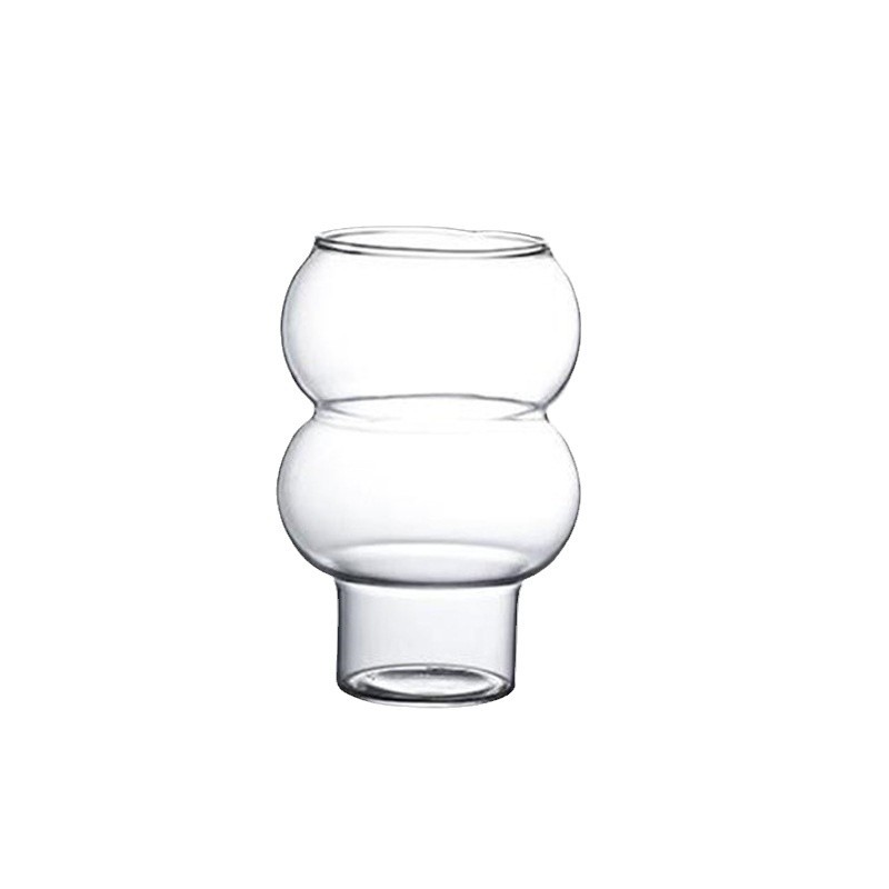 High-appearance-level glass cups, creative gourd cups, yogurt dessert cups, household women's tea milk cups, ins style wholesale Item Picture