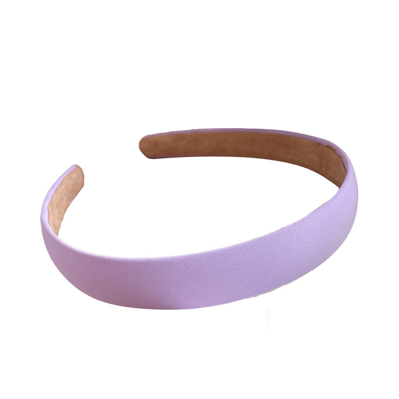 Simple style basic hair band, sweet single color, versatile, special for makeup and face washing when going out, anti-slip and hair-pressing net, summer headband Item Picture
