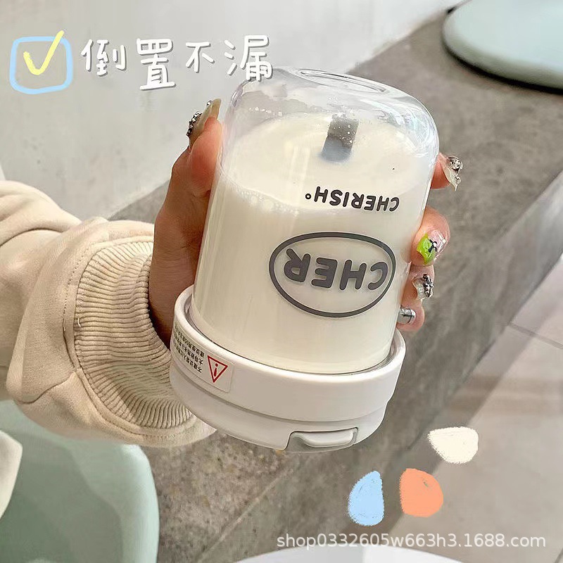 Wholesale of summer popular plastic water cups with high appearance standards, heat-resistant, portable, cute and anti-drop straw cups for children and students Specification drawing