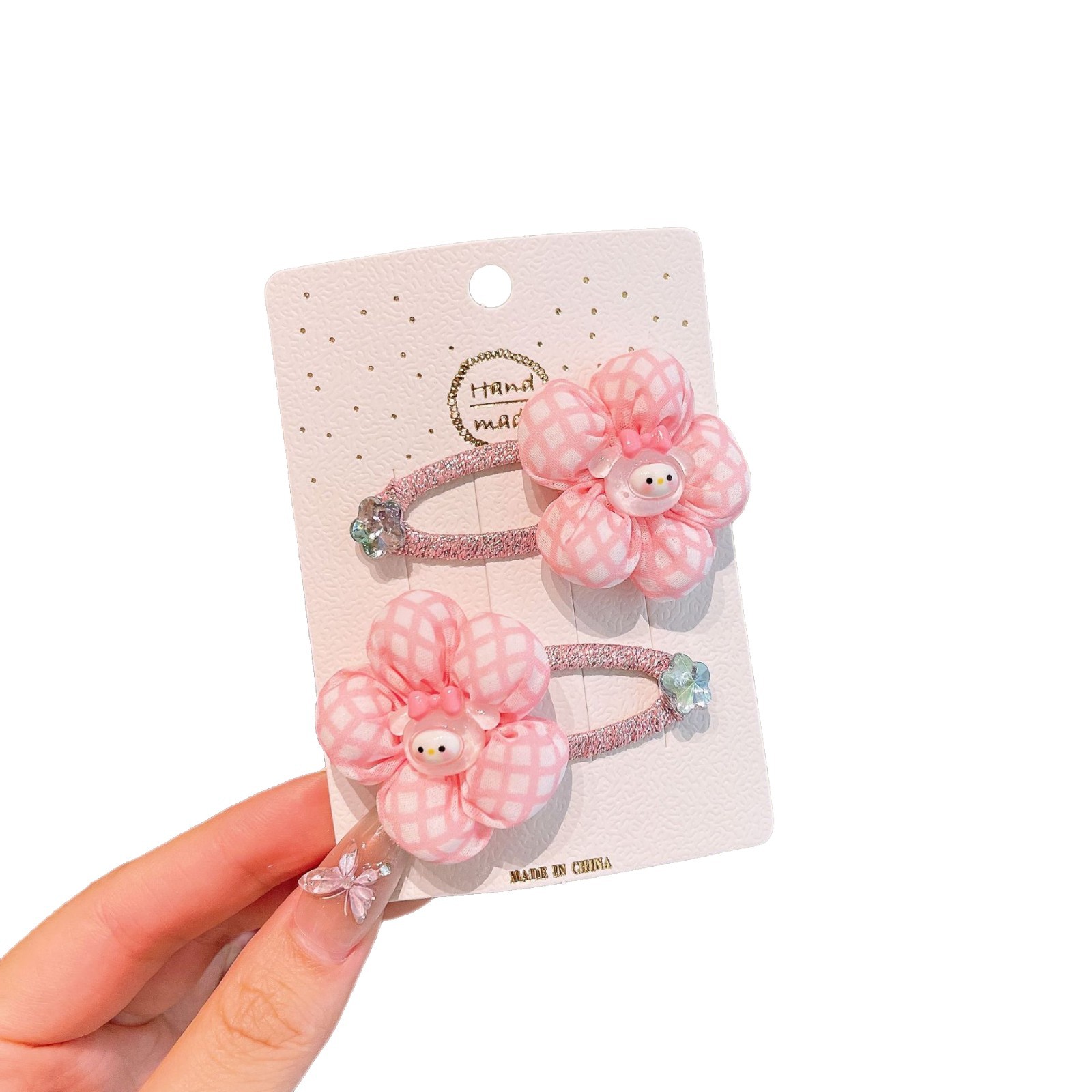 Sweet and colorful flower children's hair clips, girl princess bangs, broken hair clips, baby hair clips, headwear, cute Item Picture