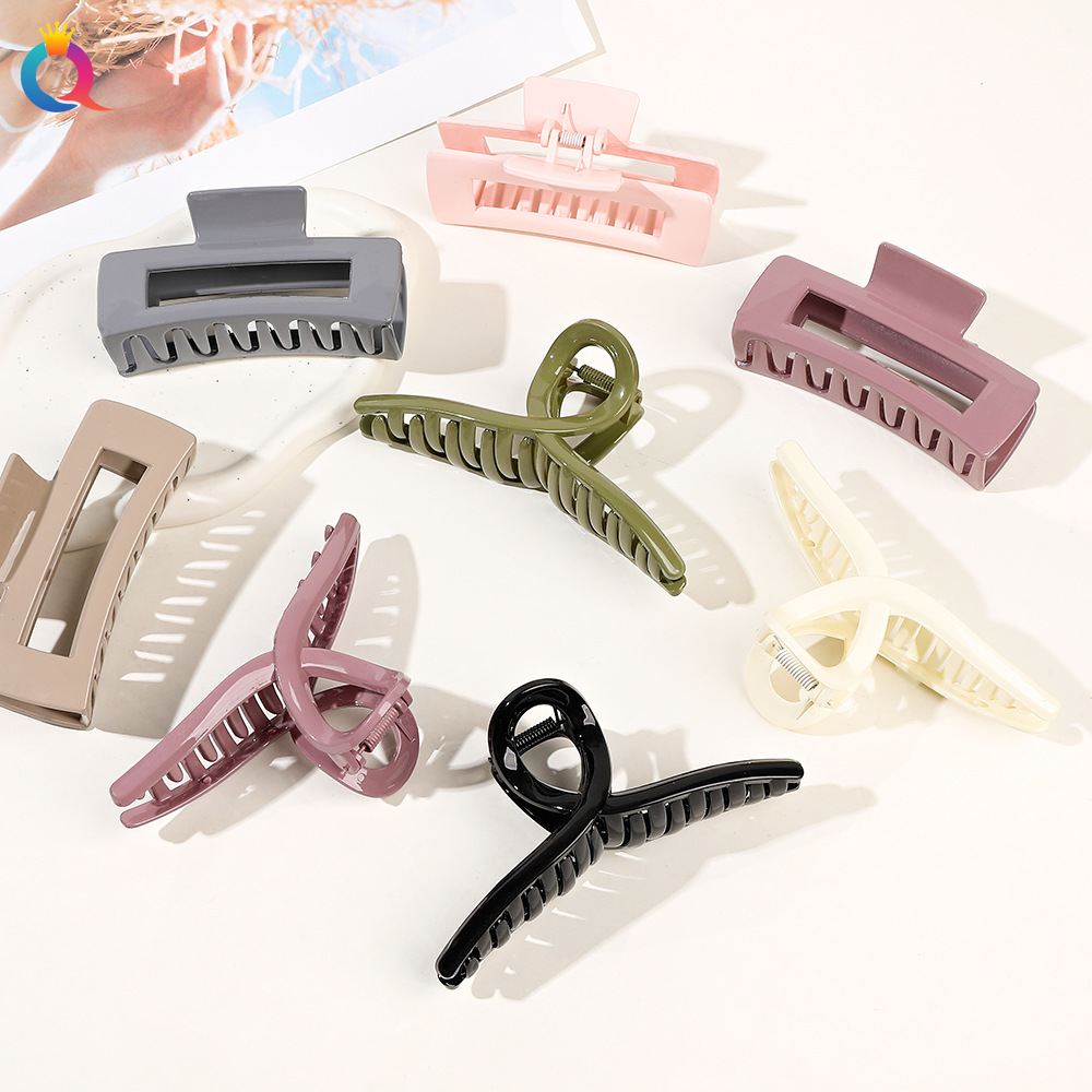 Qiyue large hair clips with a high-end feel, large volume, shark clips, back of the head clips, children's hair accessories wholesale full figure