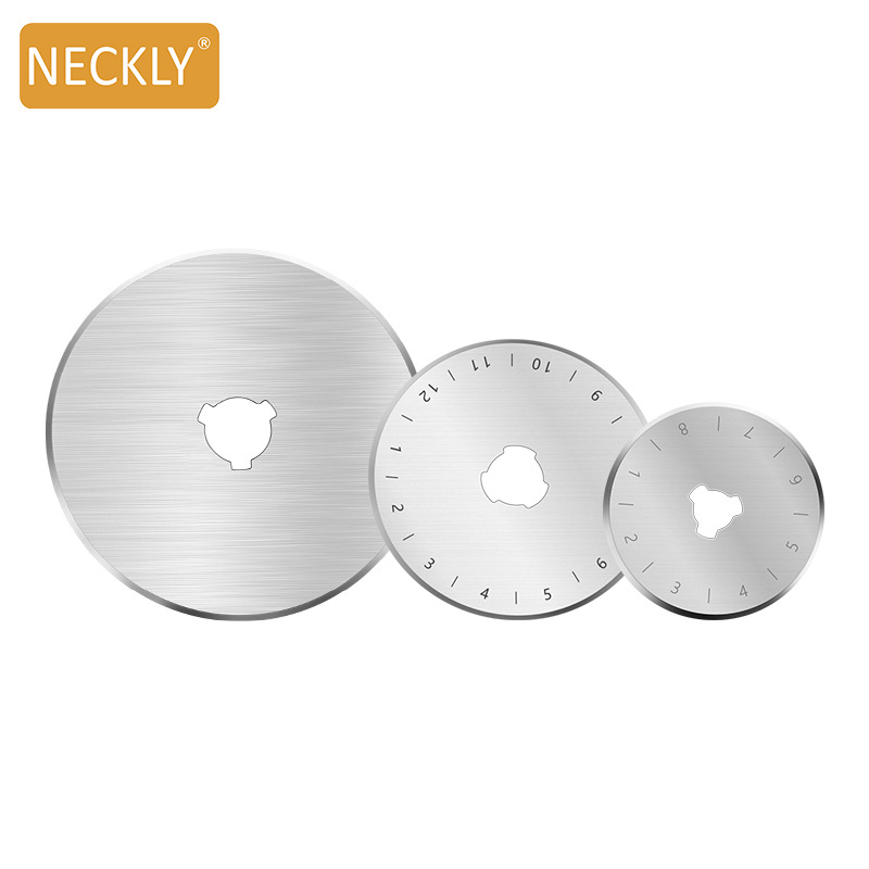 Factory direct sales of golden 28mm, 45mm and 60mm hand-cut paper small round knives, fabric splicing roller knives and rotating wheel fabric knives Item Picture