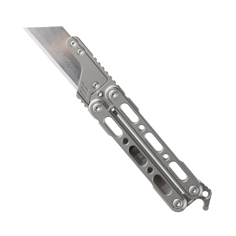 Butterfly comb, titanium alloy folding comb, beginner's hand swing utility knife, uncut butterfly comb practice tool Item Picture