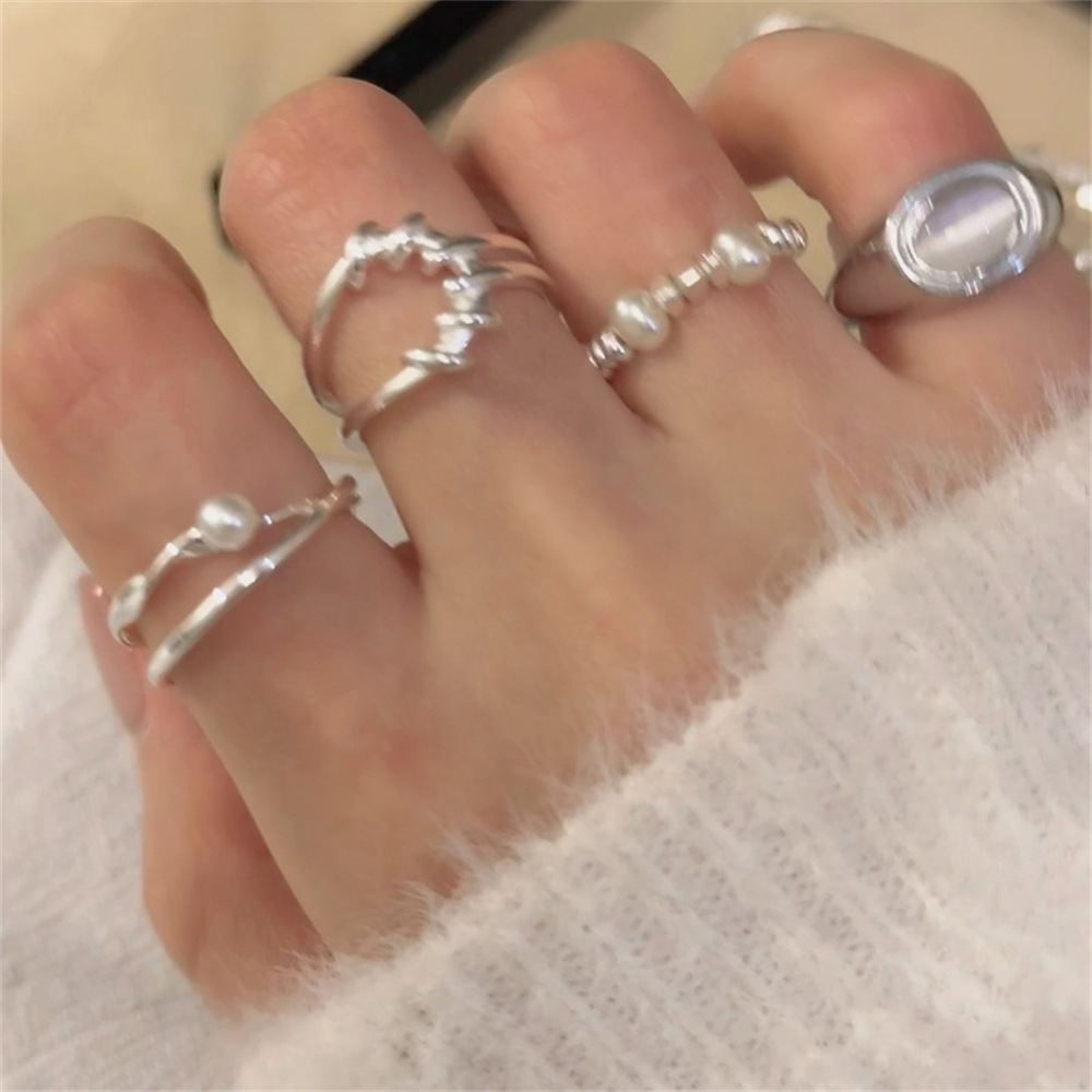 Korean 925 sterling silver plain ring, women's Instagram style, niche design, high-end and versatile, open adjustable tail ring Application Scenario