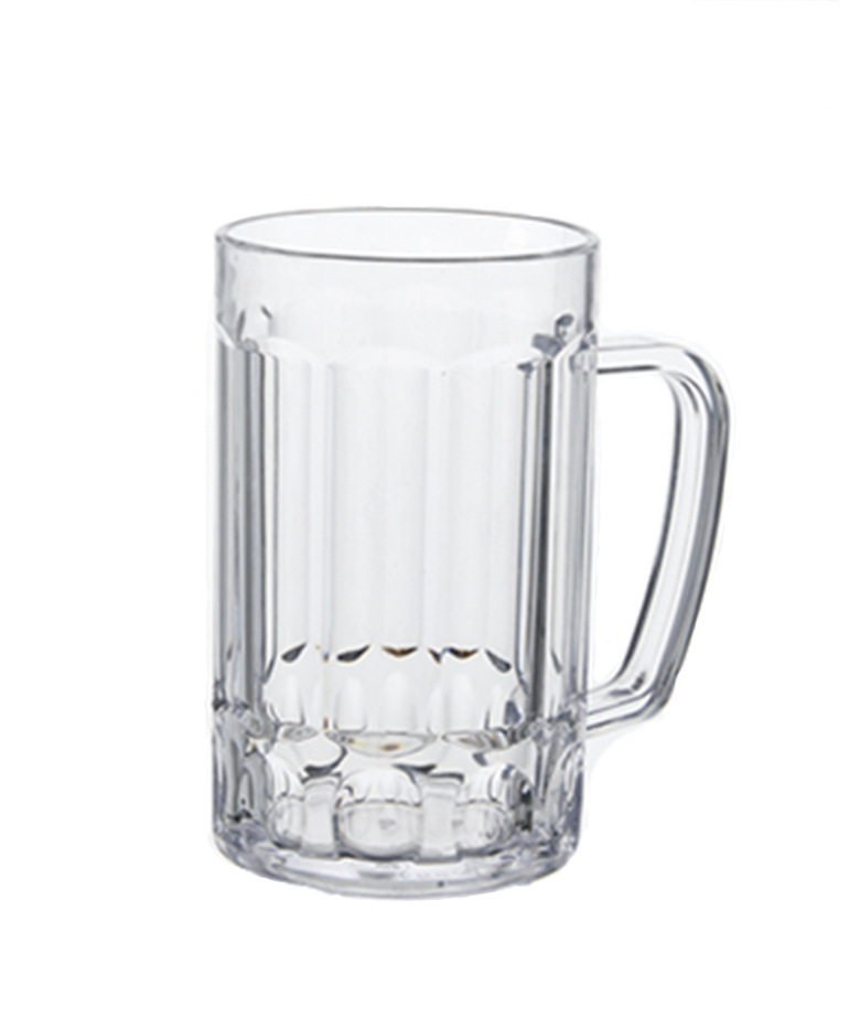Transparent acrylic draft beer cups and beer mugs with plastic straps are specially designed for hotels, KTVS, restaurants and bars, and are shock-resistant and thickened Item Picture